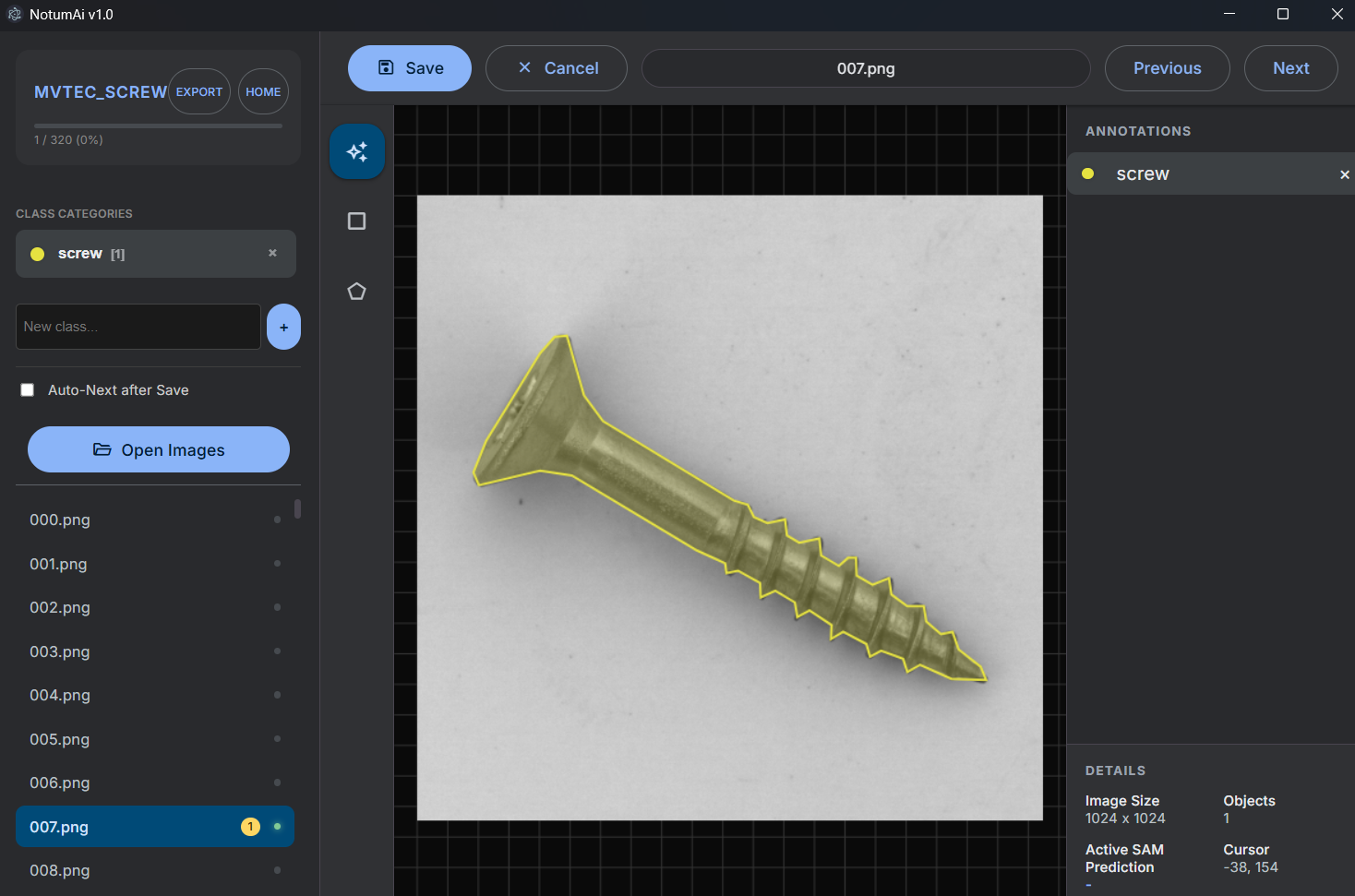 NotumAi Interface - Segment Anything Model 2 in Action